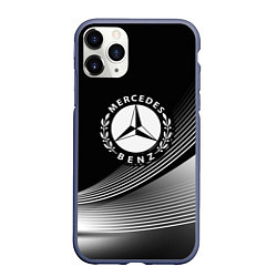 Чехол iPhone 11 Pro матовый MERCEDES-BENZ, цвет: 3D-серый