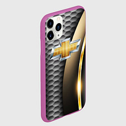 Чехол iPhone 11 Pro матовый CHEVROLET, цвет: 3D-фиолетовый — фото 2
