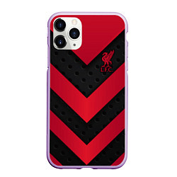 Чехол iPhone 11 Pro матовый Liverpool FC, цвет: 3D-сиреневый