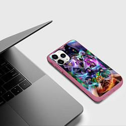 Чехол iPhone 11 Pro матовый KIMETSU NO YAIBA, цвет: 3D-малиновый — фото 2