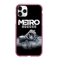 Чехол iPhone 11 Pro матовый METRO EXODUS, цвет: 3D-малиновый