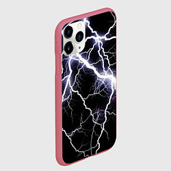 Чехол iPhone 11 Pro матовый Молния, цвет: 3D-малиновый — фото 2
