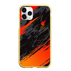 Чехол iPhone 11 Pro матовый Liverpool F C, цвет: 3D-желтый
