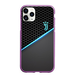 Чехол iPhone 11 Pro матовый Juventus F C, цвет: 3D-фиолетовый