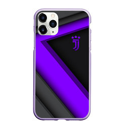 Чехол iPhone 11 Pro матовый Juventus F C, цвет: 3D-светло-сиреневый