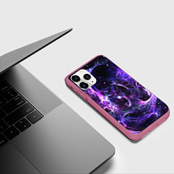 Чехол iPhone 11 Pro матовый SPACE, цвет: 3D-малиновый — фото 2
