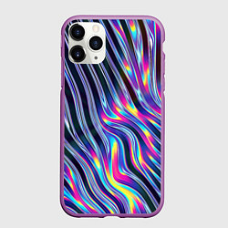 Чехол iPhone 11 Pro матовый DIGITAL ABSTRACT, цвет: 3D-фиолетовый