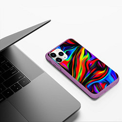 Чехол iPhone 11 Pro матовый ABSTRACT, цвет: 3D-фиолетовый — фото 2