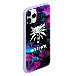 Чехол iPhone 11 Pro матовый The Witcher 3, цвет: 3D-светло-сиреневый — фото 2