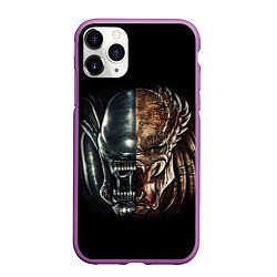 Чехол iPhone 11 Pro матовый PREDATOR, цвет: 3D-фиолетовый