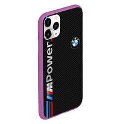 Чехол iPhone 11 Pro матовый BMW POWER CARBON, цвет: 3D-фиолетовый — фото 2