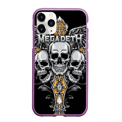 Чехол iPhone 11 Pro матовый Megadeth, цвет: 3D-фиолетовый