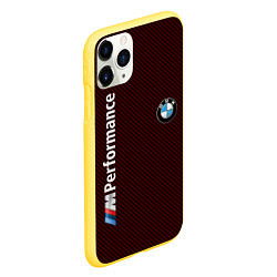 Чехол iPhone 11 Pro матовый BMW CARBON, цвет: 3D-желтый — фото 2
