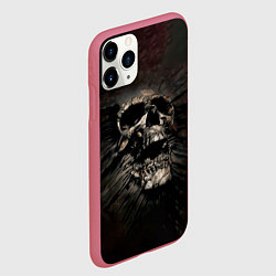 Чехол iPhone 11 Pro матовый ЧЕРЕП, цвет: 3D-малиновый — фото 2