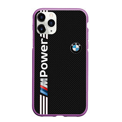 Чехол iPhone 11 Pro матовый BMW CARBON, цвет: 3D-фиолетовый