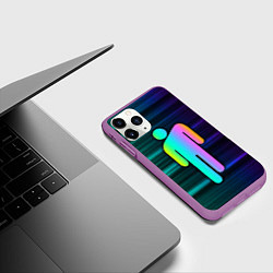 Чехол iPhone 11 Pro матовый BILLIE EILISH, цвет: 3D-фиолетовый — фото 2