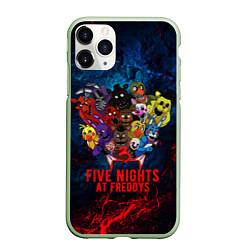 Чехол iPhone 11 Pro матовый Five Nights At Freddys, цвет: 3D-салатовый