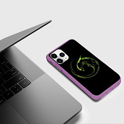 Чехол iPhone 11 Pro матовый ЧУЖОЙ, цвет: 3D-фиолетовый — фото 2