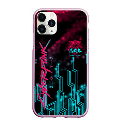 Чехол iPhone 11 Pro матовый CYBERPUNK, цвет: 3D-розовый