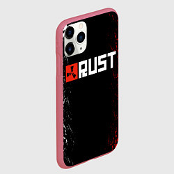 Чехол iPhone 11 Pro матовый RUST, цвет: 3D-малиновый — фото 2