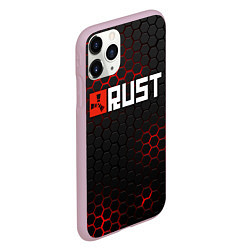 Чехол iPhone 11 Pro матовый RUST, цвет: 3D-розовый — фото 2