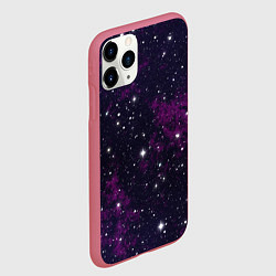 Чехол iPhone 11 Pro матовый Космос, цвет: 3D-малиновый — фото 2