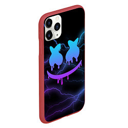 Чехол iPhone 11 Pro матовый Marshmello, цвет: 3D-красный — фото 2