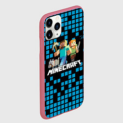 Чехол iPhone 11 Pro матовый Minecraft, цвет: 3D-малиновый — фото 2
