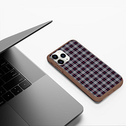 Чехол iPhone 11 Pro матовый Классические в клеточку, цвет: 3D-коричневый — фото 2
