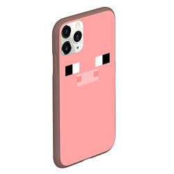 Чехол iPhone 11 Pro матовый Minecraft Pig, цвет: 3D-коричневый — фото 2