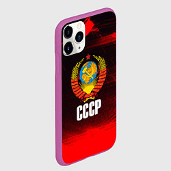 Чехол iPhone 11 Pro матовый СССР, цвет: 3D-фиолетовый — фото 2