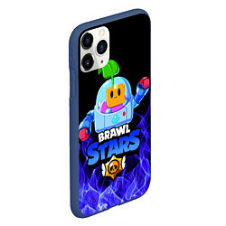 Чехол iPhone 11 Pro матовый BRAWL STARS SPROUT, цвет: 3D-тёмно-синий — фото 2