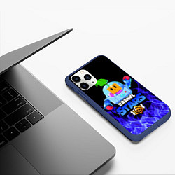 Чехол iPhone 11 Pro матовый BRAWL STARS SPROUT, цвет: 3D-тёмно-синий — фото 2