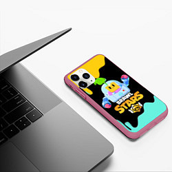 Чехол iPhone 11 Pro матовый BRAWL STARS SPROUT, цвет: 3D-малиновый — фото 2