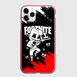 Чехол iPhone 11 Pro матовый FORTNITE x MARSHMELLO, цвет: 3D-малиновый