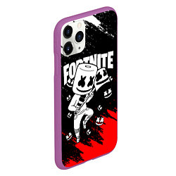 Чехол iPhone 11 Pro матовый FORTNITE x MARSHMELLO, цвет: 3D-фиолетовый — фото 2