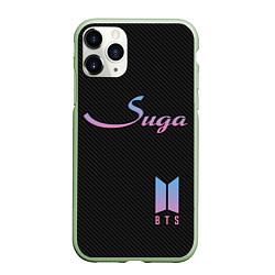 Чехол iPhone 11 Pro матовый BTS Suga, цвет: 3D-салатовый