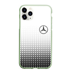 Чехол iPhone 11 Pro матовый Mercedes-Benz, цвет: 3D-салатовый