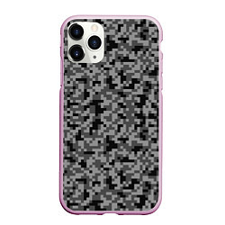 Чехол iPhone 11 Pro матовый КАМУФЛЯЖ GRAY, цвет: 3D-розовый