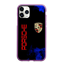 Чехол iPhone 11 Pro матовый Porsche, цвет: 3D-фиолетовый