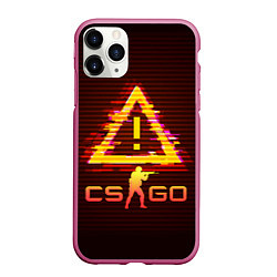 Чехол iPhone 11 Pro матовый CS:GO, цвет: 3D-малиновый