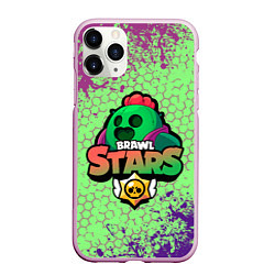 Чехол iPhone 11 Pro матовый Brawl Stars Spike, цвет: 3D-розовый