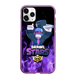 Чехол iPhone 11 Pro матовый Brawl Stars DJ Frank, цвет: 3D-фиолетовый