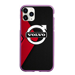 Чехол iPhone 11 Pro матовый VOLVO, цвет: 3D-фиолетовый