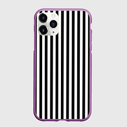Чехол iPhone 11 Pro матовый Пикси полосы, цвет: 3D-фиолетовый