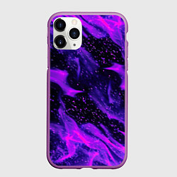 Чехол iPhone 11 Pro матовый ФИОЛЕТОВЫЙ ОГОНЬ, цвет: 3D-фиолетовый
