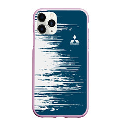 Чехол iPhone 11 Pro матовый Mitsubishi, цвет: 3D-розовый