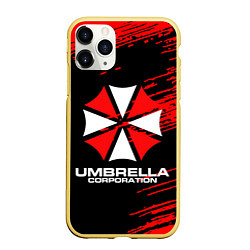 Чехол iPhone 11 Pro матовый Umbrella Corporation, цвет: 3D-желтый