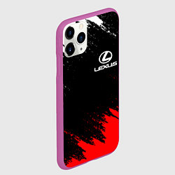 Чехол iPhone 11 Pro матовый LEXUS, цвет: 3D-фиолетовый — фото 2