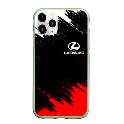 Чехол iPhone 11 Pro матовый LEXUS, цвет: 3D-салатовый